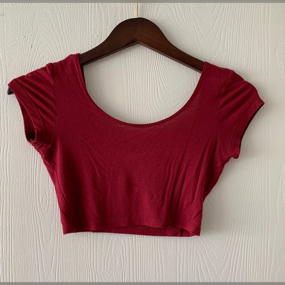 Burgundy crop top